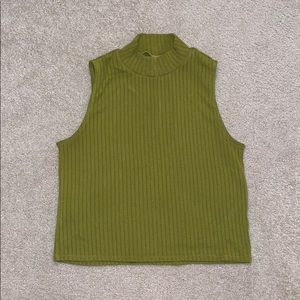 H&M | Cropped Ribbed Olive Turtleneck (3 for 15)